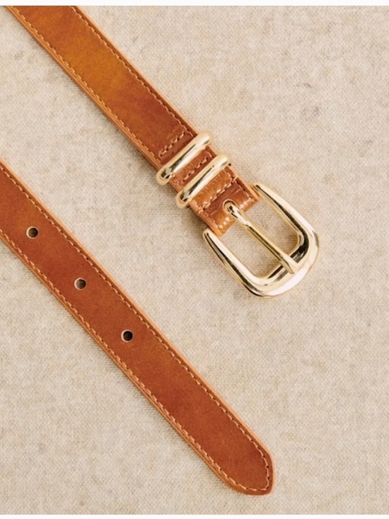 Sezane Livie Belt Polished Camel, Size 75 NWOT main image 2